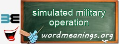 WordMeaning blackboard for simulated military operation